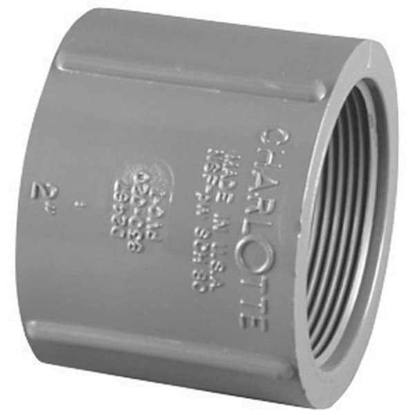 Charlotte Pipe And Foundry Charlotte Pipe Schedule 80 1/2 in. FPT X 1/2 in. D FPT PVC Coupling 1 pk PVC 08102 1000 - main